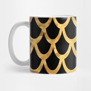 MERMAID Scales Gold And Black Mug